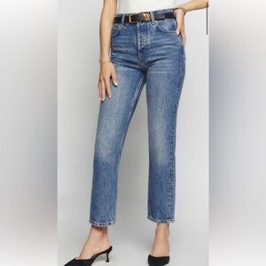 Reformation Cynthia High Rise Straight Cropped, Sz 23